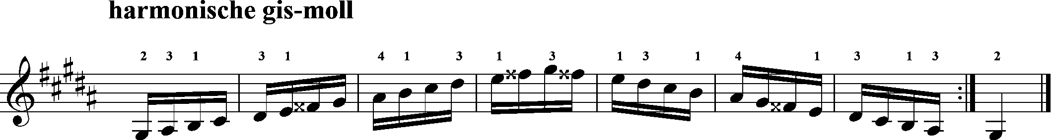 akkordeon, harmonische gis-moll, skalen, hanon